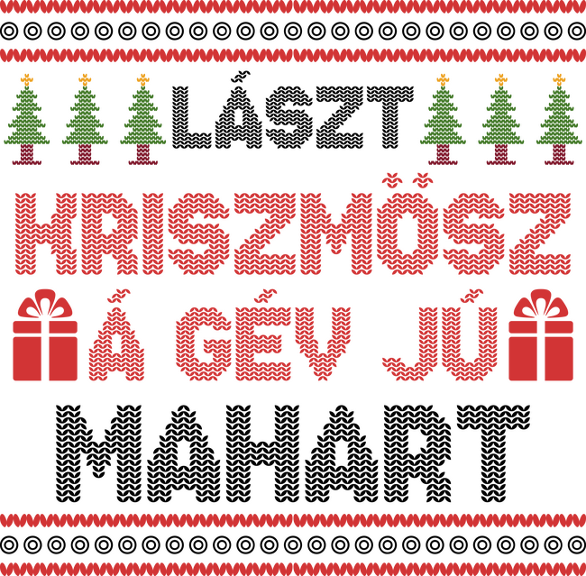 Lászt kriszmösz á gév jú mahart karácsonyi póló
