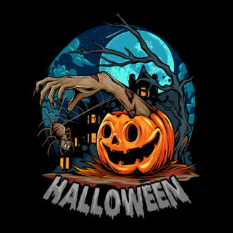 Halloween tökös rémisztő minta