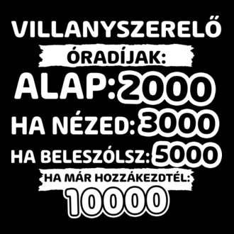 Villanyszerelő óradíjak