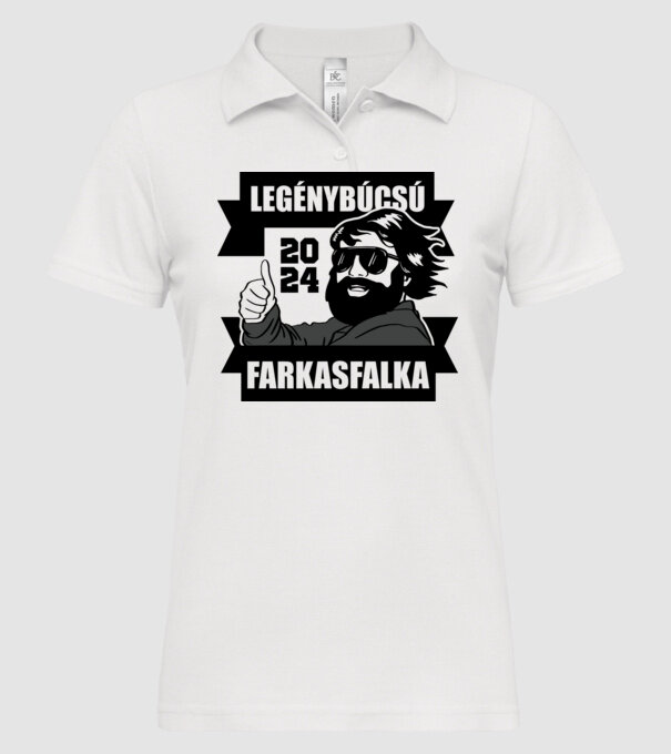  minta fehér pólón