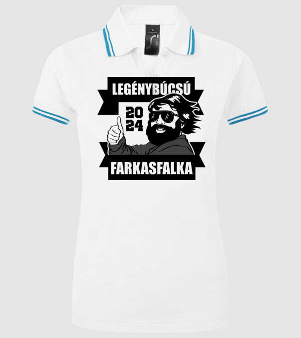  minta fehér pólón