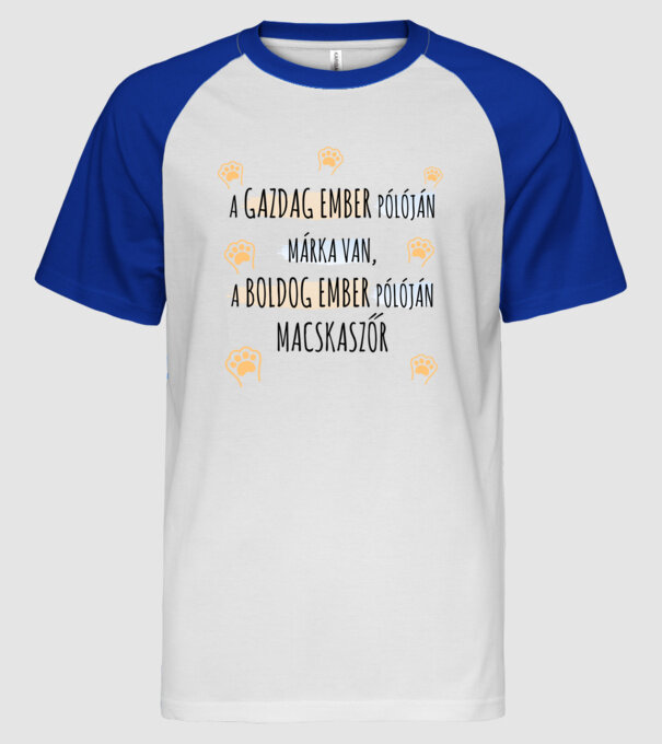  minta fehér/royal pólón