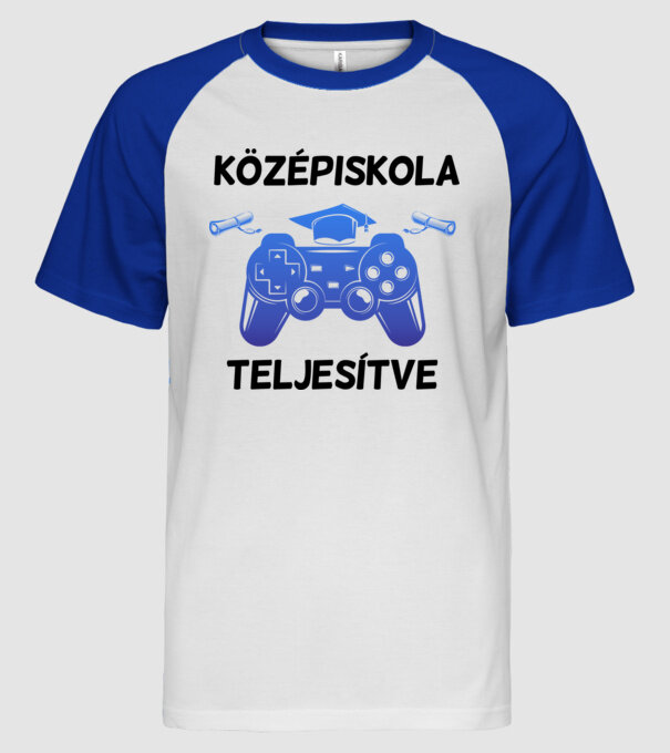  minta fehér/royal pólón