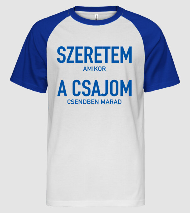  minta fehér/royal pólón