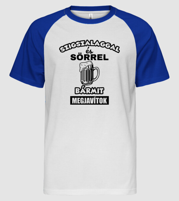  minta fehér/royal pólón