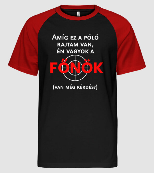  minta fekete/piros pólón