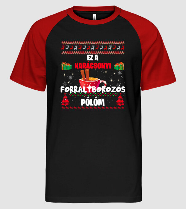  minta fekete/piros pólón