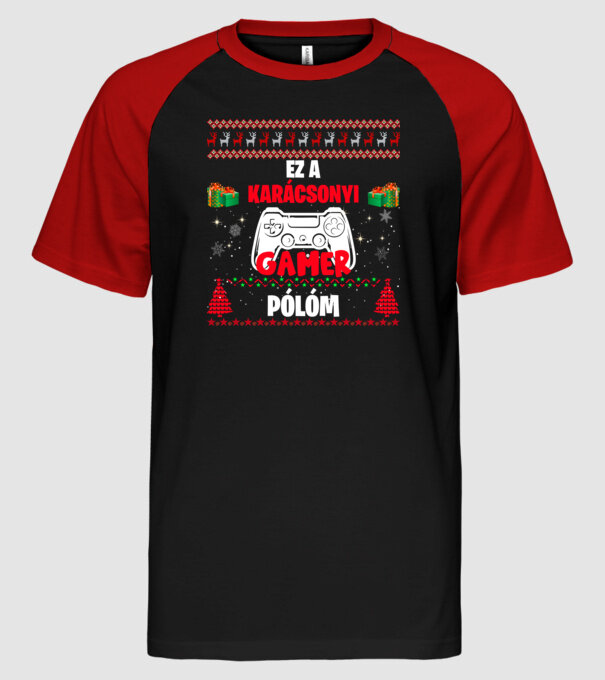  minta fekete/piros pólón