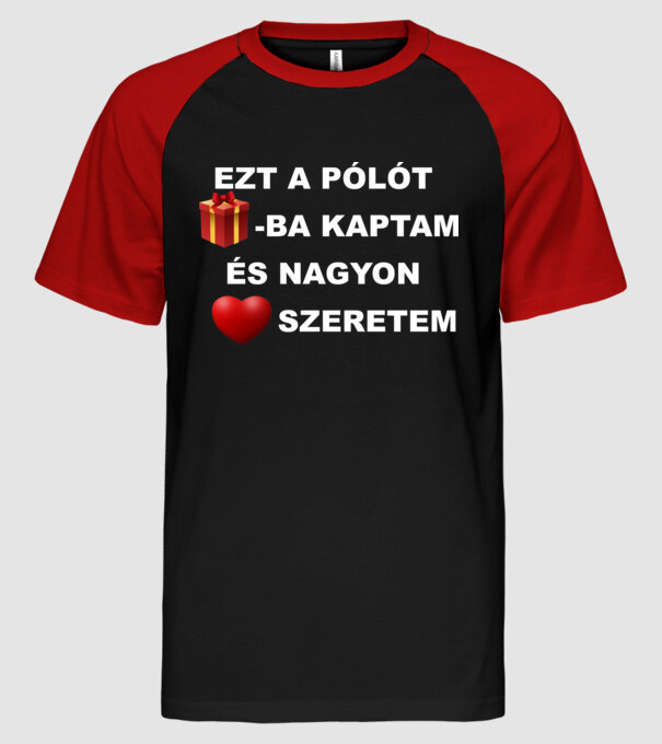  minta fekete/piros pólón
