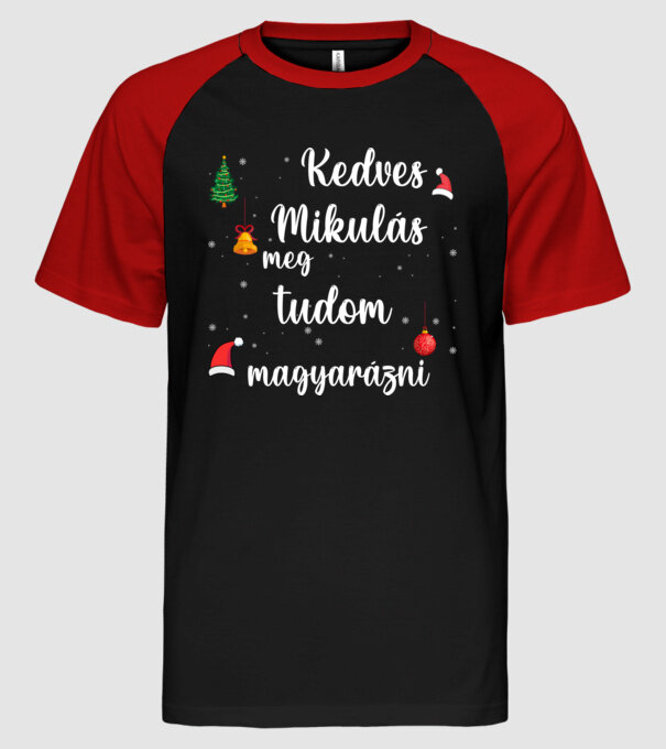  minta fekete/piros pólón