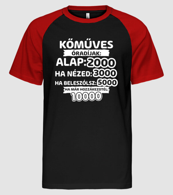  minta fekete/piros pólón