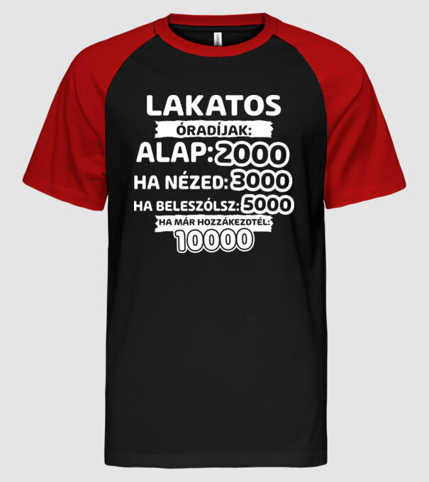  minta fekete/piros pólón