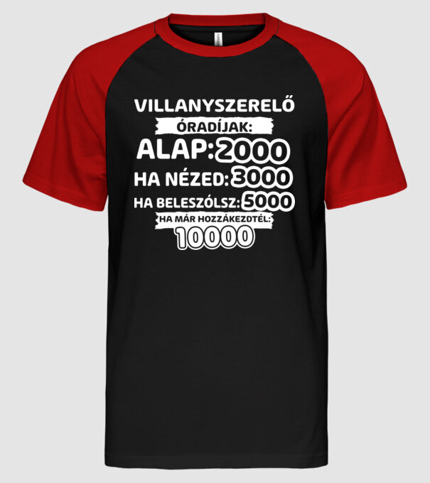  minta fekete/piros pólón