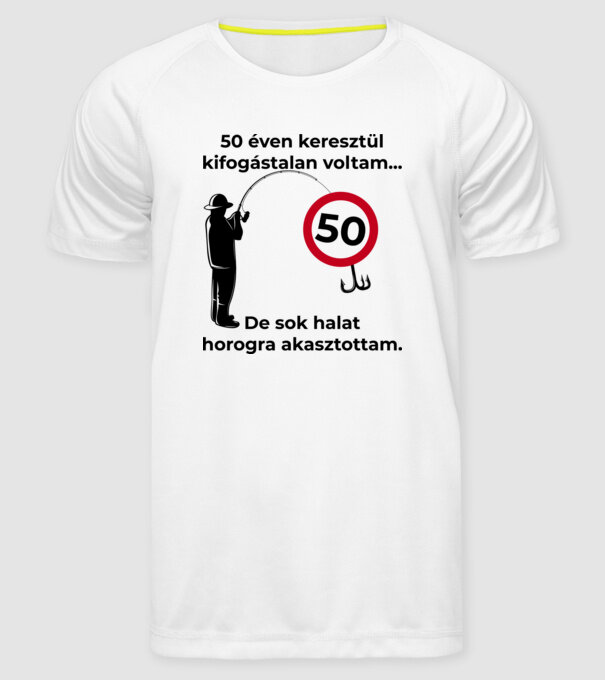  minta fehér pólón