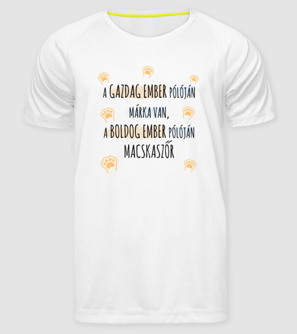  minta fehér pólón