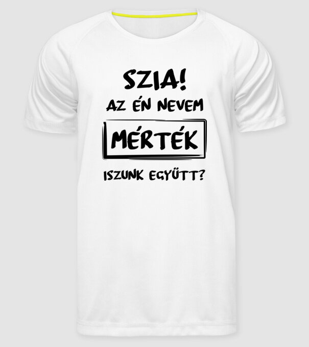  minta fehér pólón
