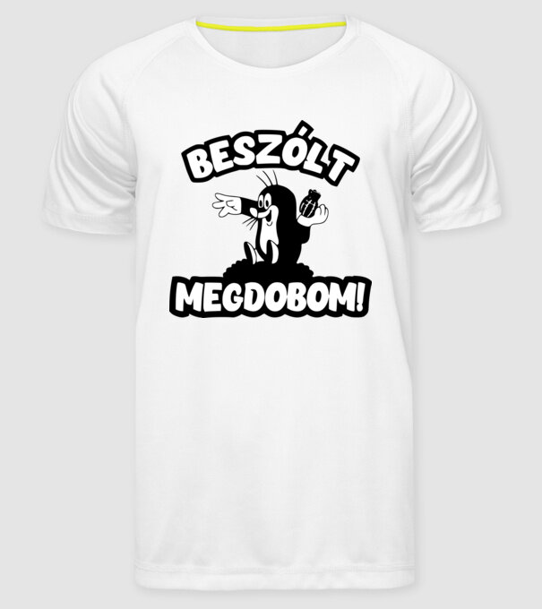  minta fehér pólón