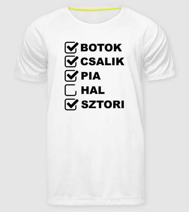  minta fehér pólón