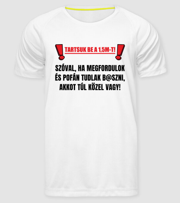  minta fehér pólón