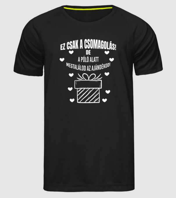  minta fekete pólón