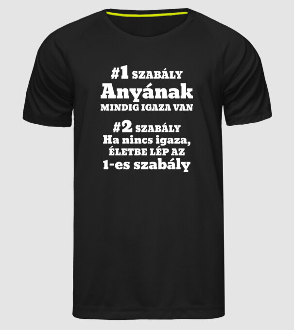 minta fekete pólón