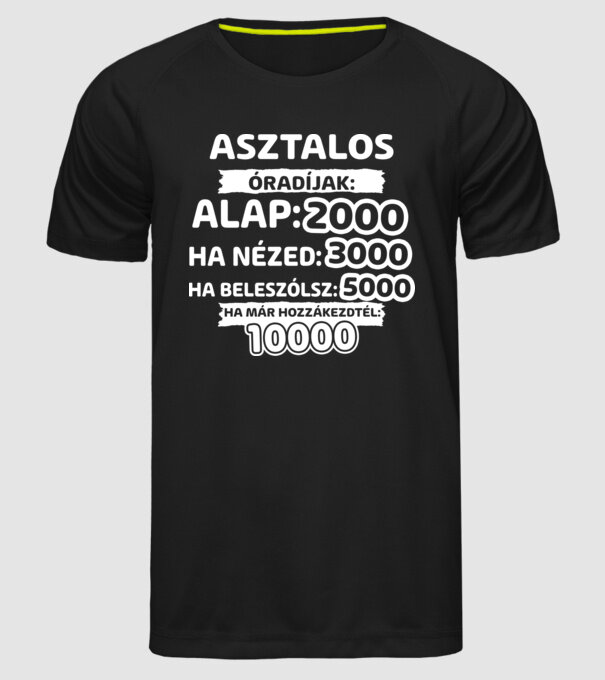  minta fekete pólón