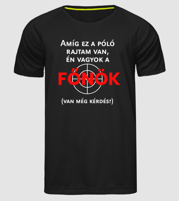  minta fekete pólón
