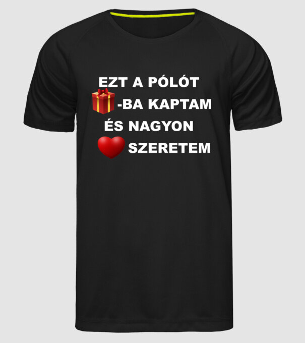  minta fekete pólón
