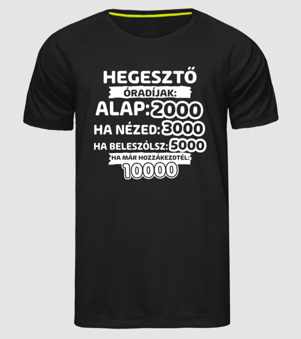  minta fekete pólón