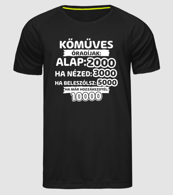  minta fekete pólón