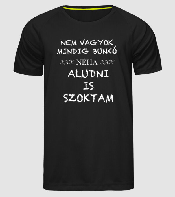  minta fekete pólón