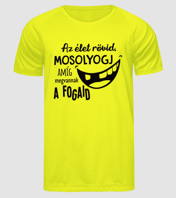  minta neonsárga pólón