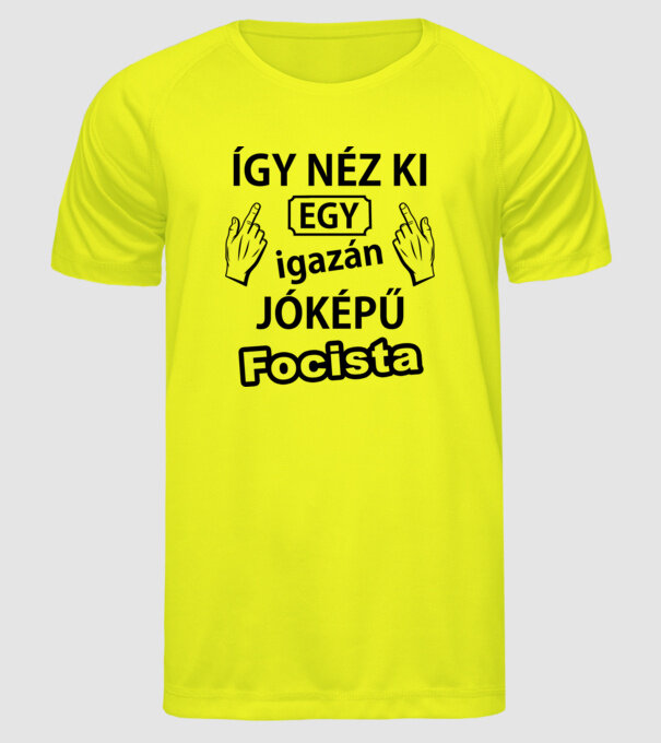  minta neonsárga pólón