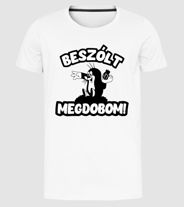  minta fehér pólón