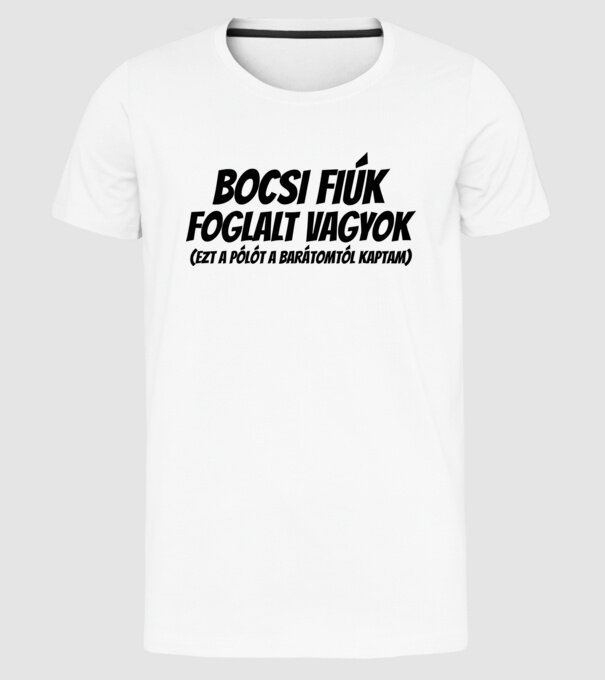  minta fehér pólón
