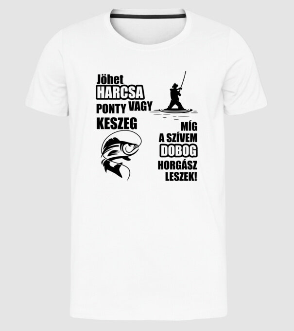  minta fehér pólón