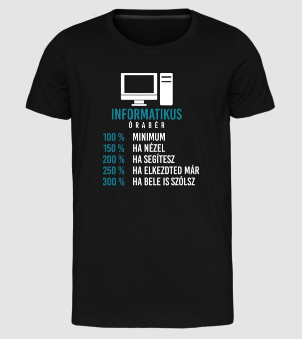  minta fekete pólón