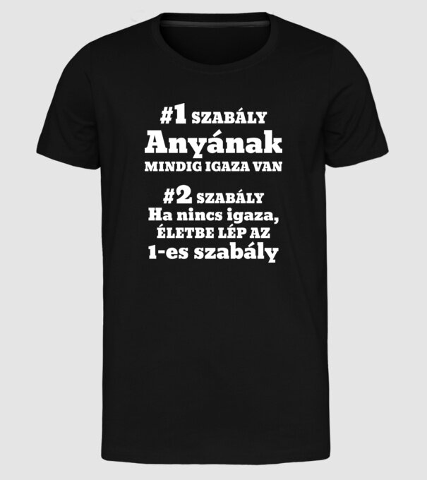  minta fekete pólón