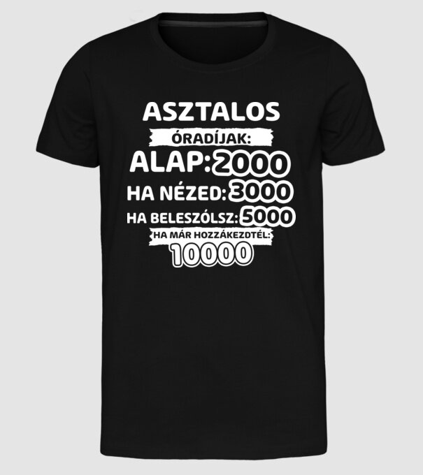  minta fekete pólón