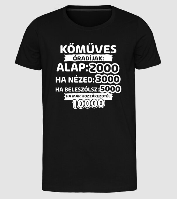  minta fekete pólón