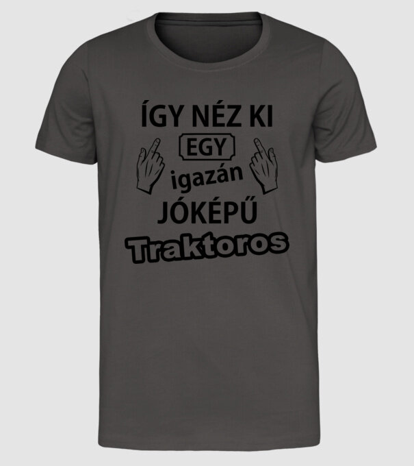  minta sötétszürke pólón