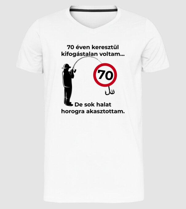  minta fehér pólón