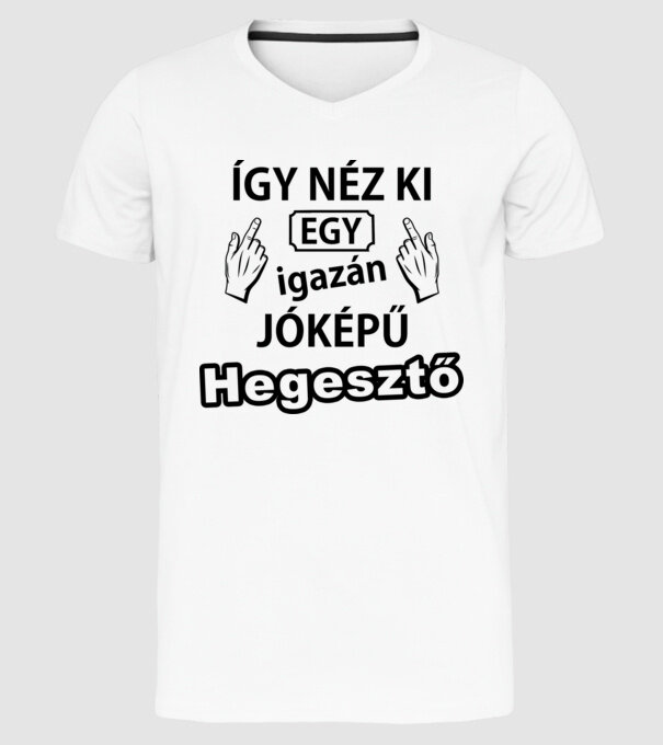  minta fehér pólón