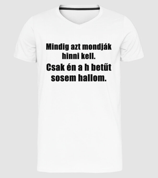  minta fehér pólón