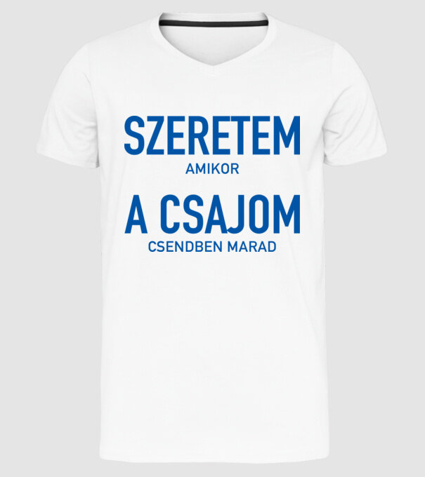  minta fehér pólón