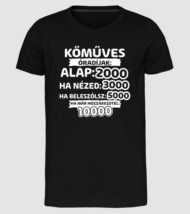  minta fekete pólón