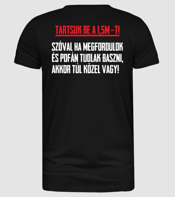  minta fekete pólón