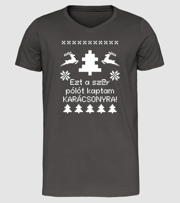  minta sötétszürke pólón