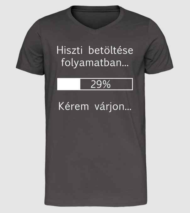  minta sötétszürke pólón