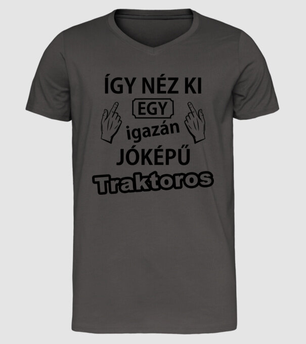 minta sötétszürke pólón